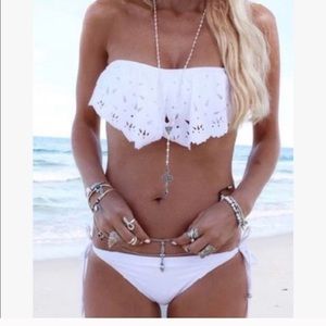 White off shoulder bikini swimsuit